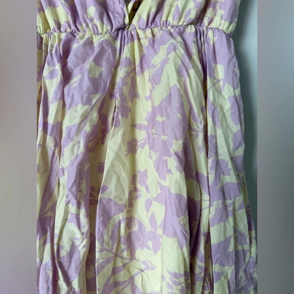 Kariella Cute Floral Preppy Spring Collared Button Up 100% Cotton Dress - Picture 3 of 12
